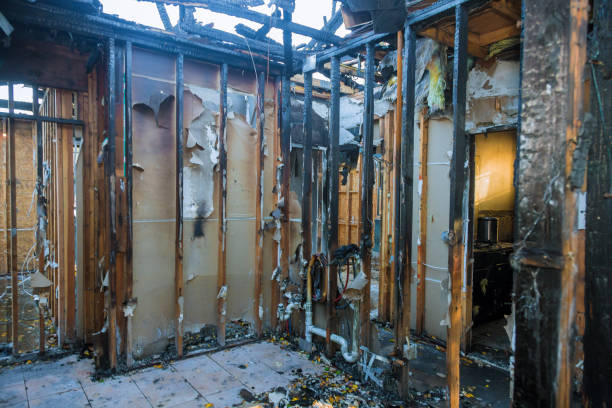 Professional Fire Damage Restoration technician working in Grantville, GA